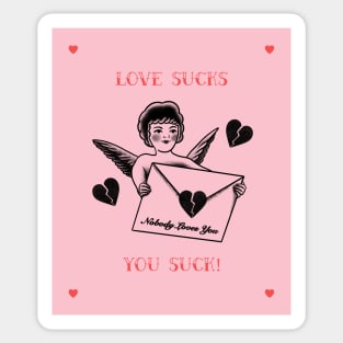 Love Sucks Anti Valentines Sticker